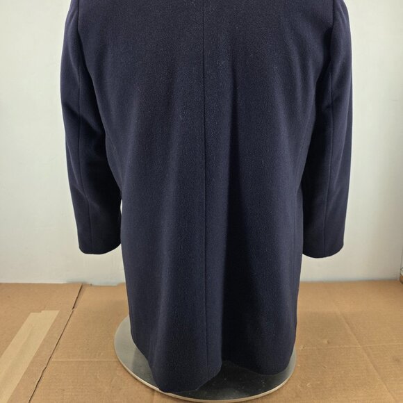 Vintage L.L. Bean Women’s Navy Wool Cashmere Blend Double-Breasted Pea Coat Size - Picture 16 of 16